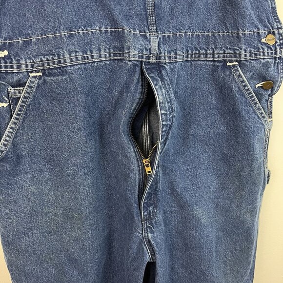 Vintage Carhartt Denim Overalls Men’s 40x32 R07 DST Jean Work Farmer Utility Bib - Picture 5 of 13